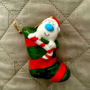 Ziggy's Fuzz The Dog 3in Porcelain Christmas Ornament